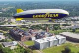 Goodyear Blimp 100 years over Akron HQ